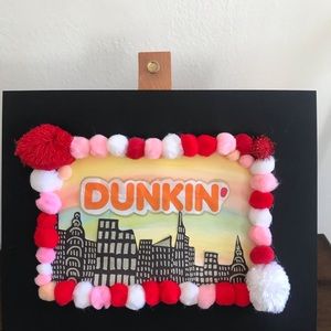 mixed media NEW YORK dunkin donuts piece. from my studio 100% hand made